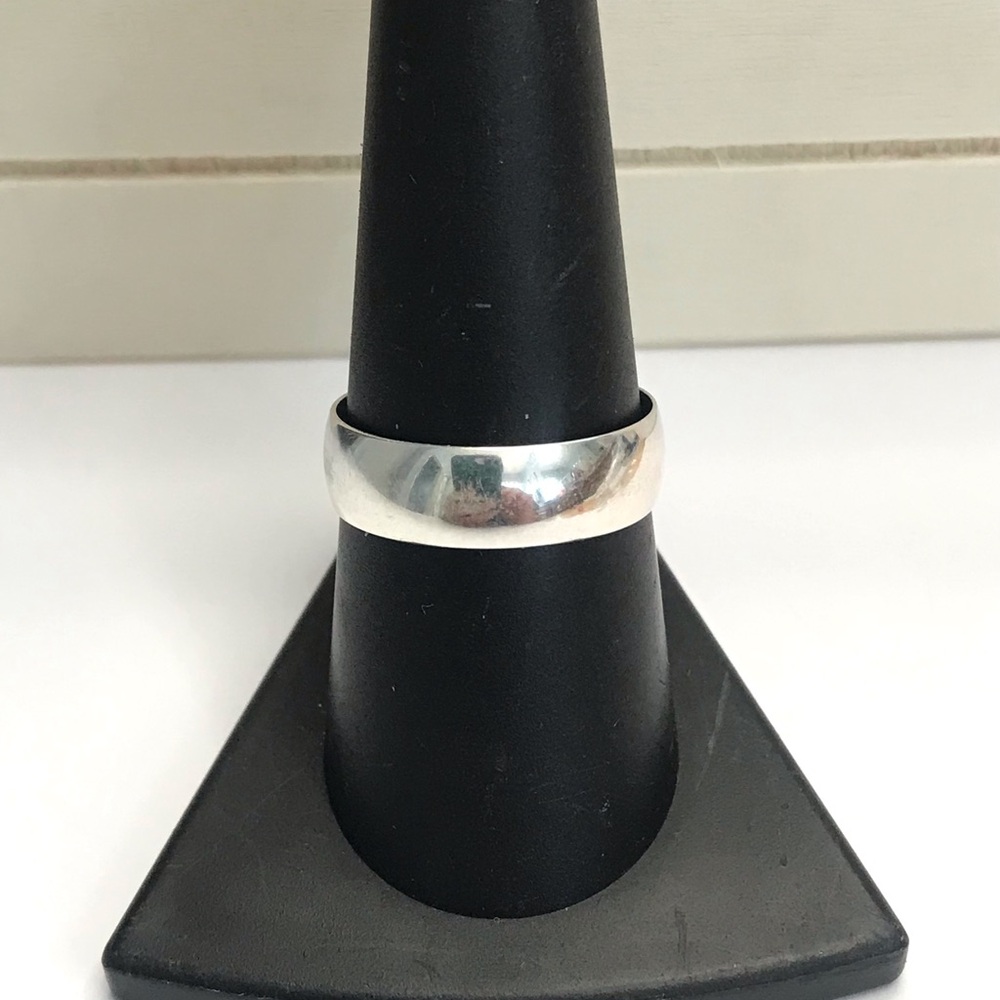 925 Sterling Silver Classic Men's Silver Band Ring Size 9 - Picture 11 of 15